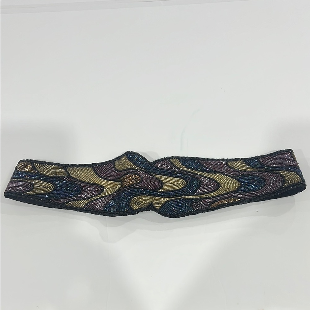 Women's Vintage Beaded Fabric Belt 31’